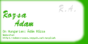 rozsa adam business card