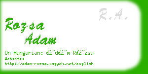 rozsa adam business card